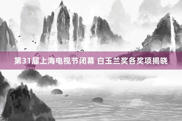 第31届上海电视节闭幕 白玉兰奖各奖项揭晓