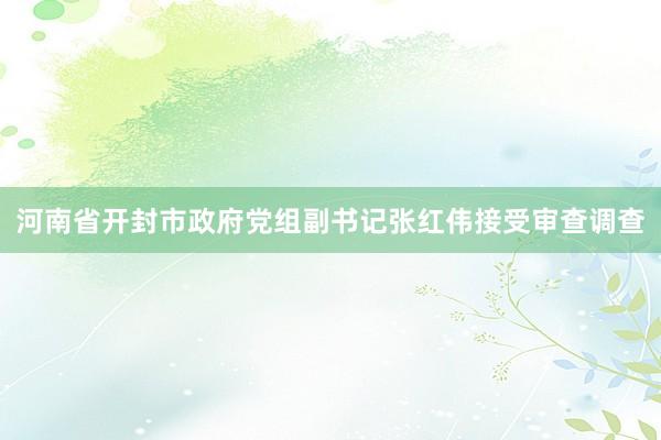 河南省开封市政府党组副书记张红伟接受审查调查