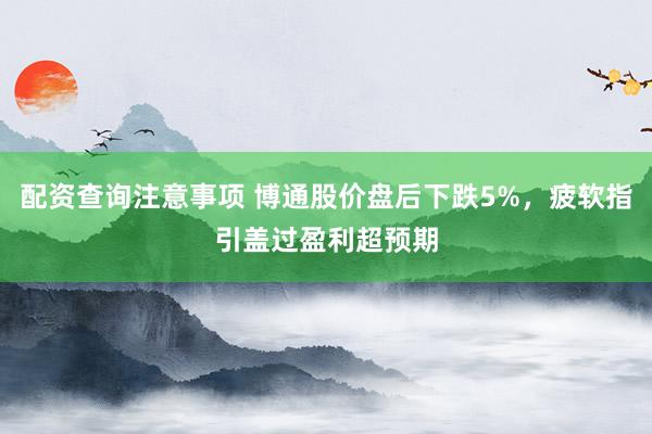 配资查询注意事项 博通股价盘后下跌5%，疲软指引盖过盈利超预期