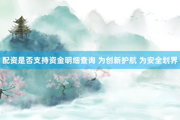 配资是否支持资金明细查询 为创新护航 为安全划界