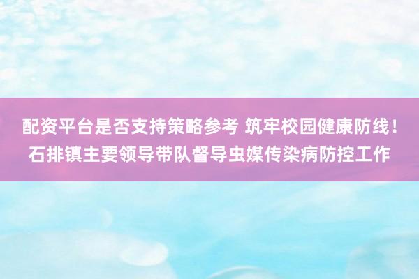 配资平台是否支持策略参考 筑牢校园健康防线！石排镇主要领导带队督导虫媒传染病防控工作