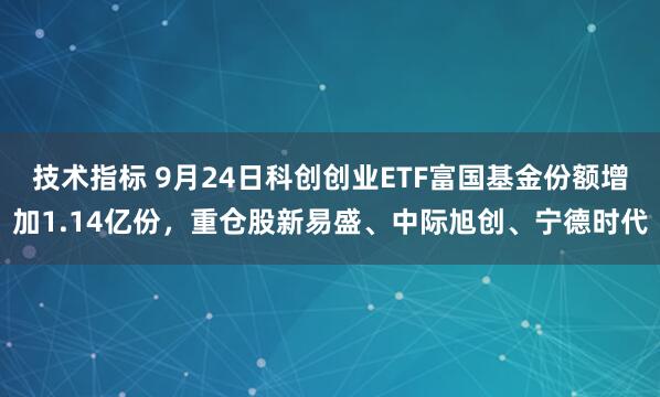 技术指标 9月24日科创创业ETF富国基金份额增加1.14亿份，重仓股新易盛、中际旭创、宁德时代