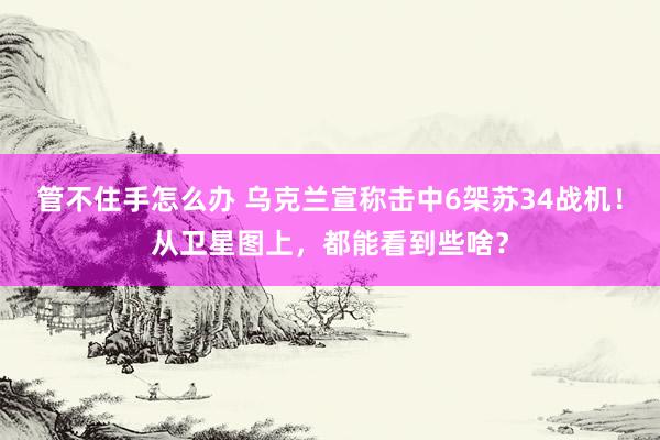 管不住手怎么办 乌克兰宣称击中6架苏34战机！从卫星图上，都能看到些啥？